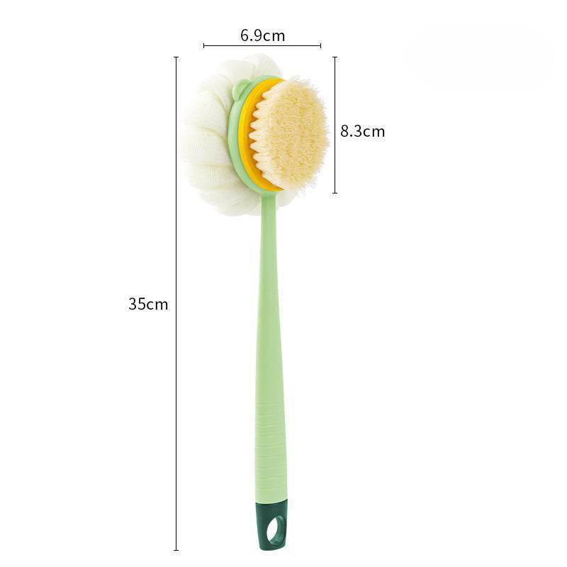 Double-Sided Wet and Dry Long Handle Shower Brush
