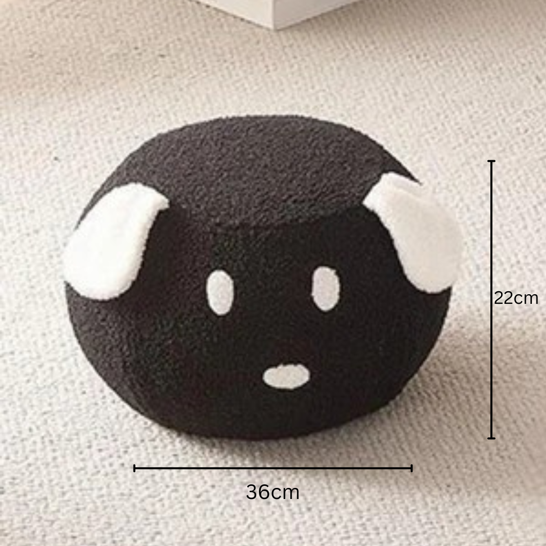 HOMERO Animal Shaped Footstool with Padded Plush Seat