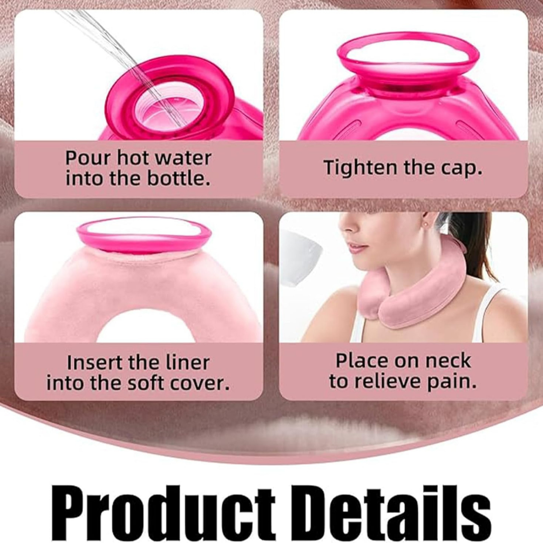 Homero Thermal Relief Neck Shoulder Ergonomic Design Hot Water Bag - 900ml