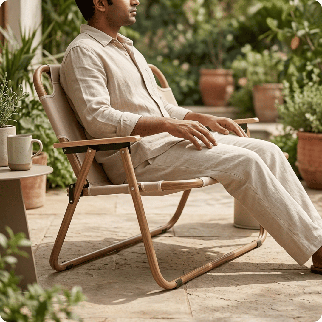 Homero Portable Outdoor Double Folding Chair Premium 600D Oxford Cloth Design