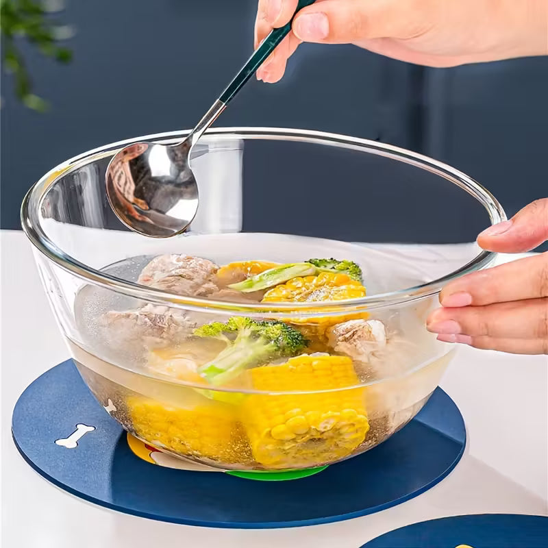 Homero Large Capacity Heat Resistant Glass Mixing Bowl with Lid - 6000ml