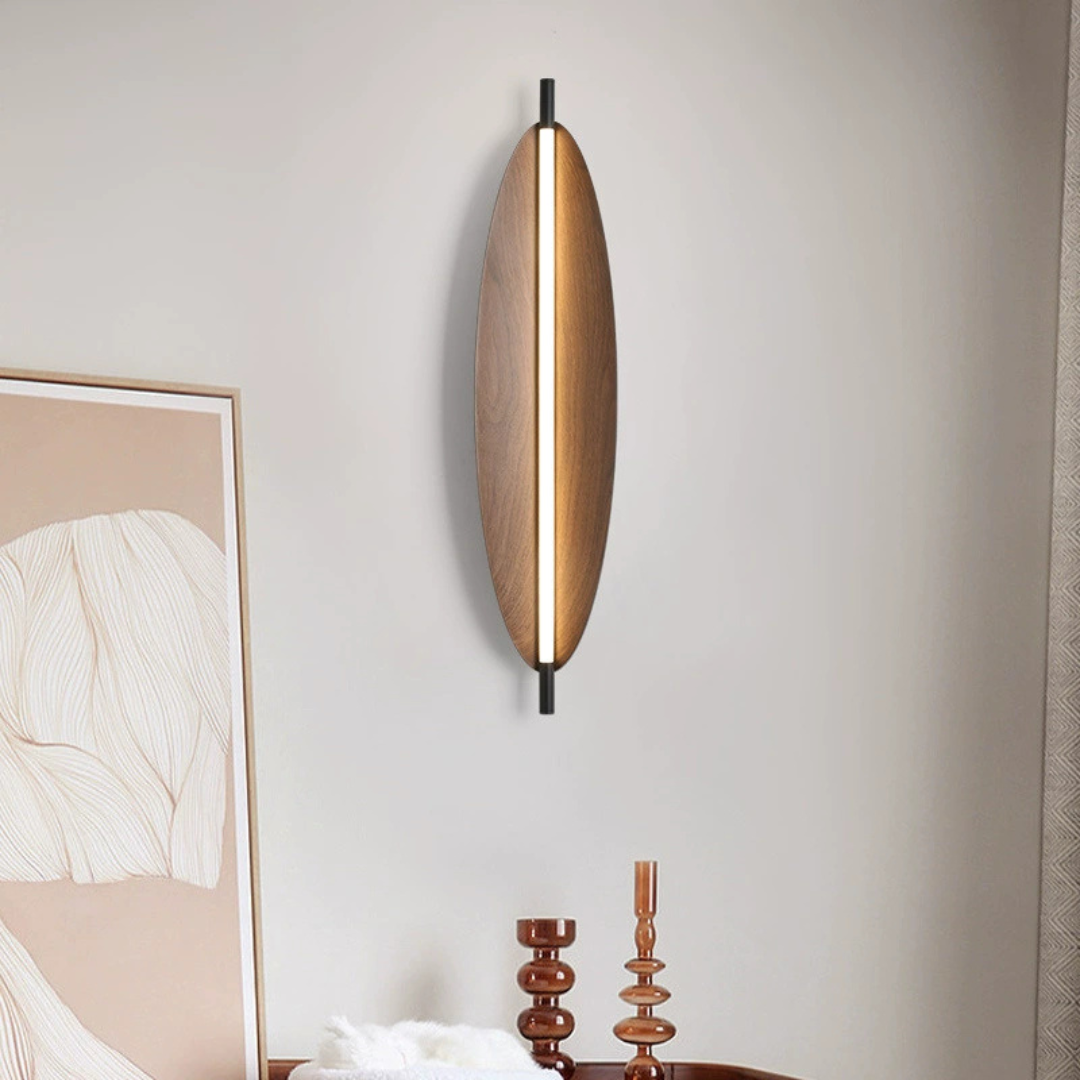 HOMERO Brown Leaf Design Modern LED Wall Lamp