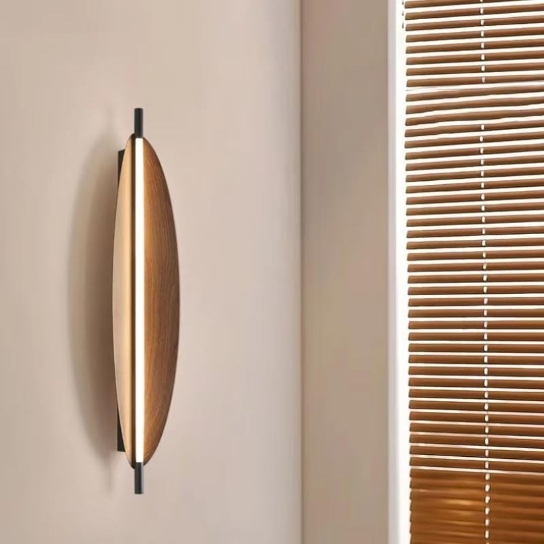 HOMERO Brown Leaf Design Modern LED Wall Lamp