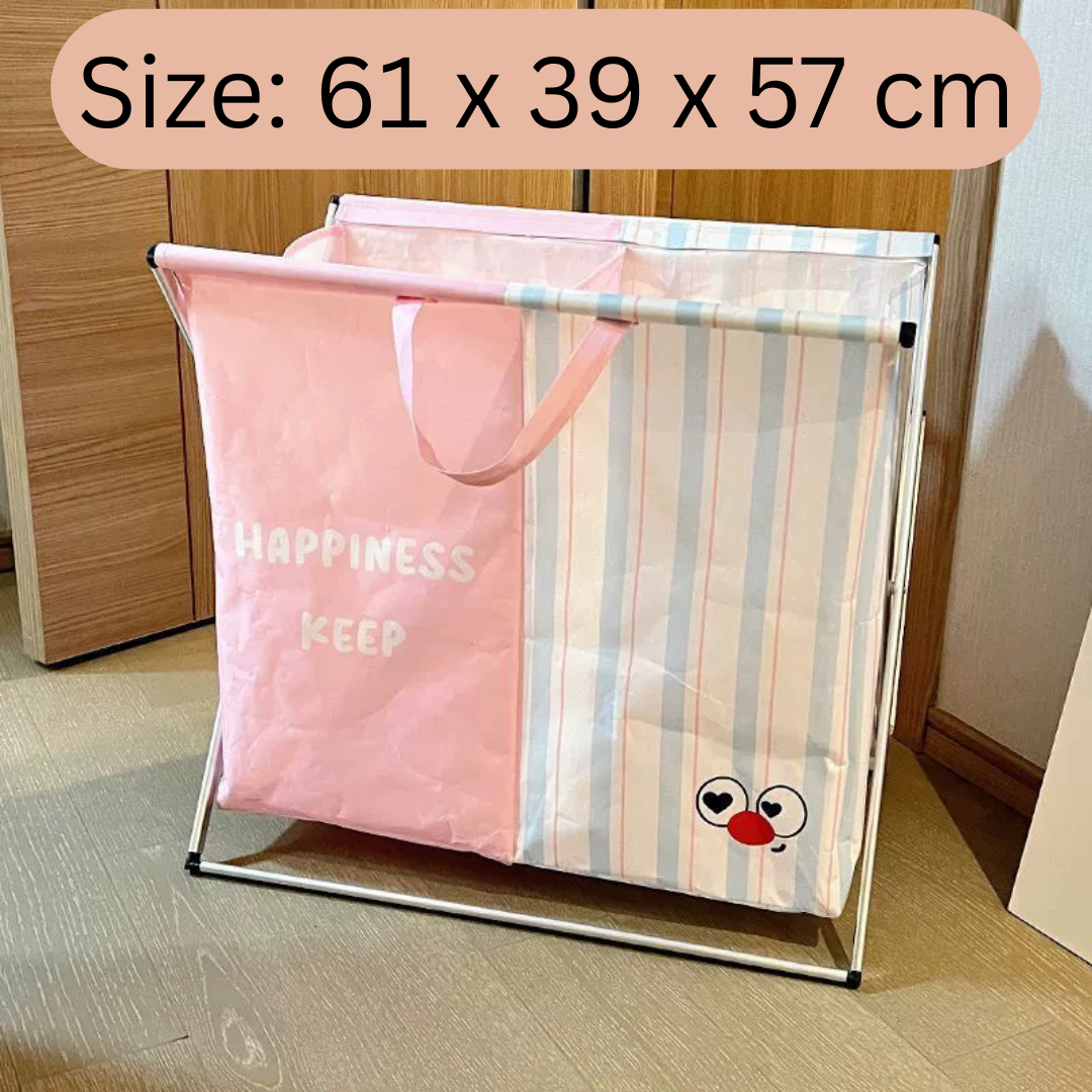 HOMERO Multi-Purpose Dual Compartment Laundry Folding Basket