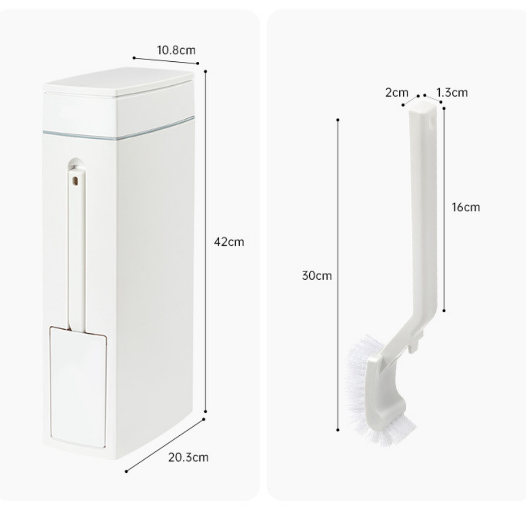 Homero Ultra Slim Bathroom Trash Can with Toilet Brush - 4L