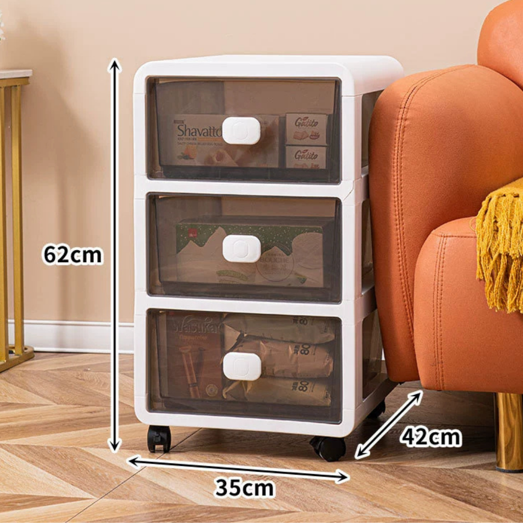 HOMERO Multi-Layer Plastic Drawer Mobile Slim Storage Cabinet