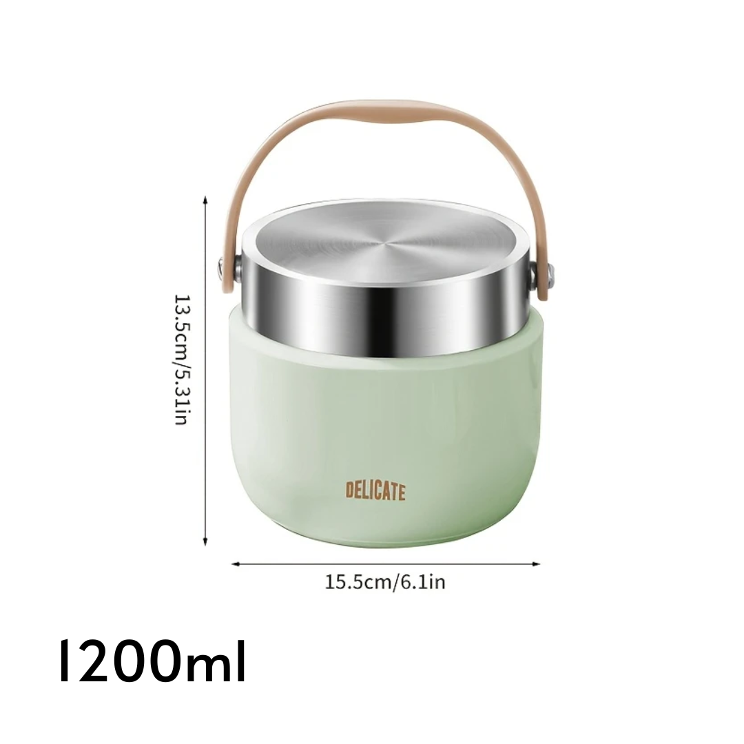 304 Stainless Steel Vacuum Insulated Food Jar with Leak-Proof Lid (1200ml)
