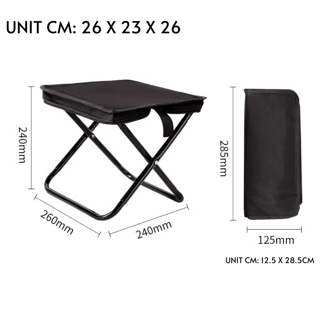 Homero Portable Foldable Camping Chair with Carry Zipper Bag