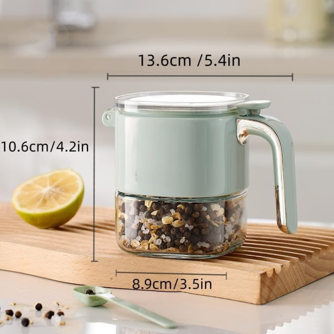 Homero Multi-Purpose One-Hand Operated Spice Jar with Flip Cap