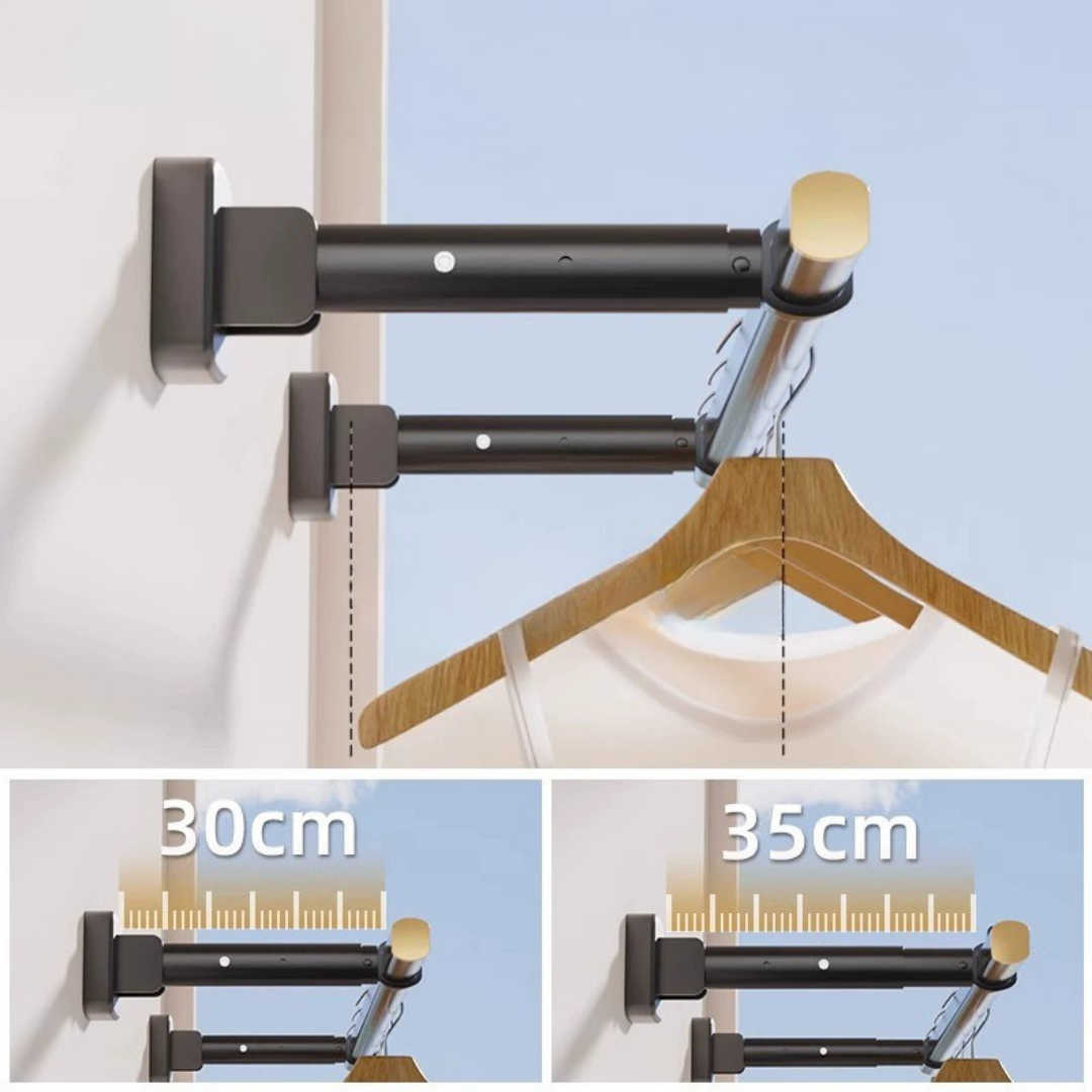 HOMERO Wall Mounted Space Saving Foldable Adjustable Drying Rack
