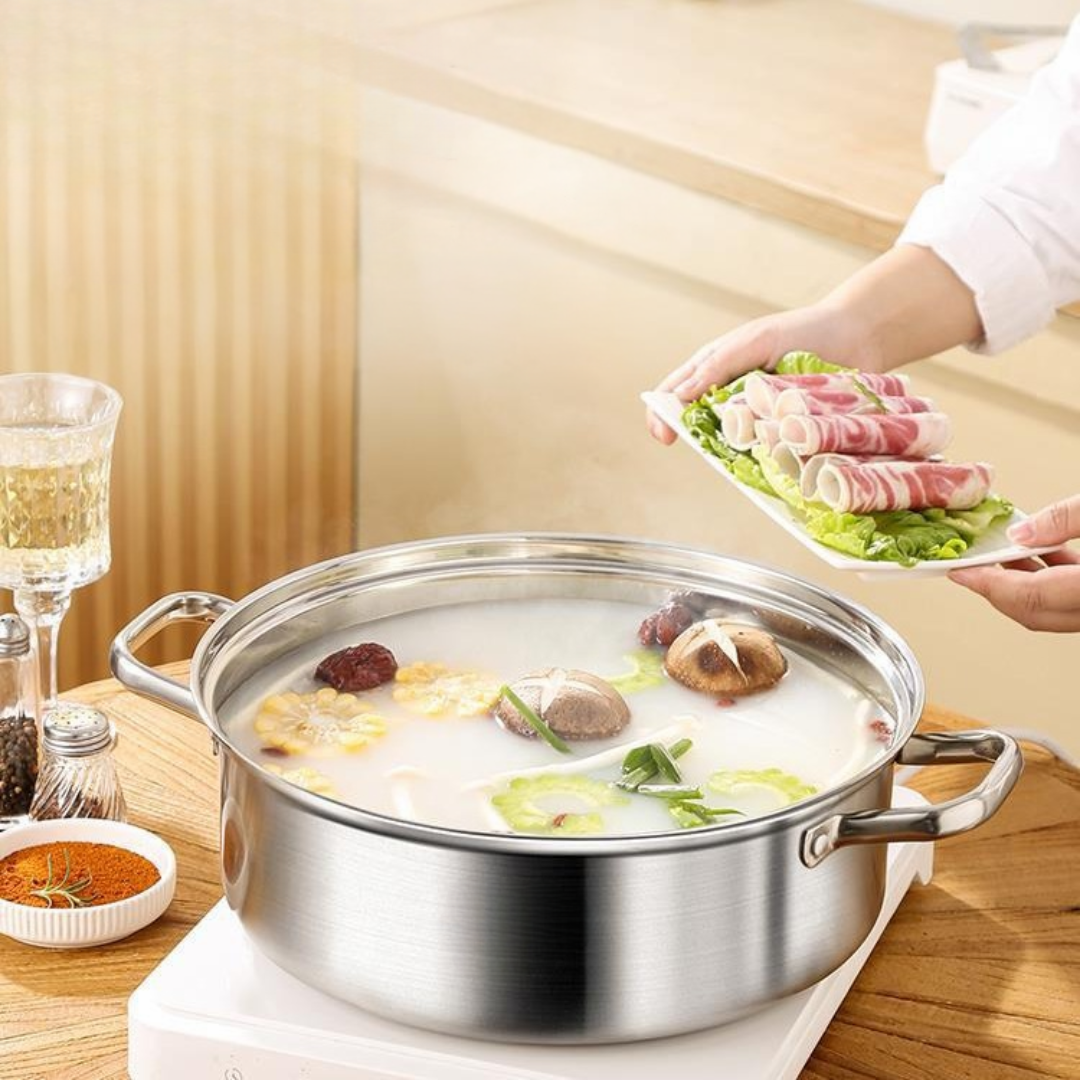 Homero Stainless Steel Multi-Purpose Hot Pot with Thickened Bottom (28cm)