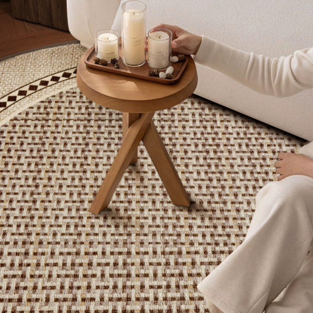 HOMERO Luxurious Round Modern Minimalist Rug 100cm