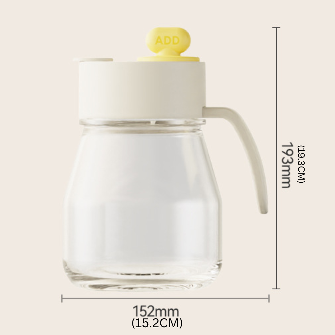 Automatic Flip Lid Glass Oil Dispenser Bottle - 900ml