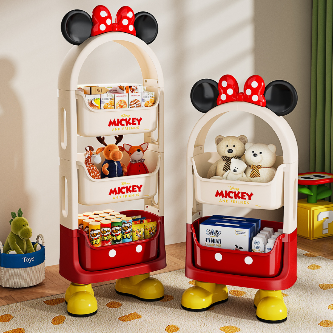 HOMERO Mickey Mouse Multipurpose Storage Cart with Legs