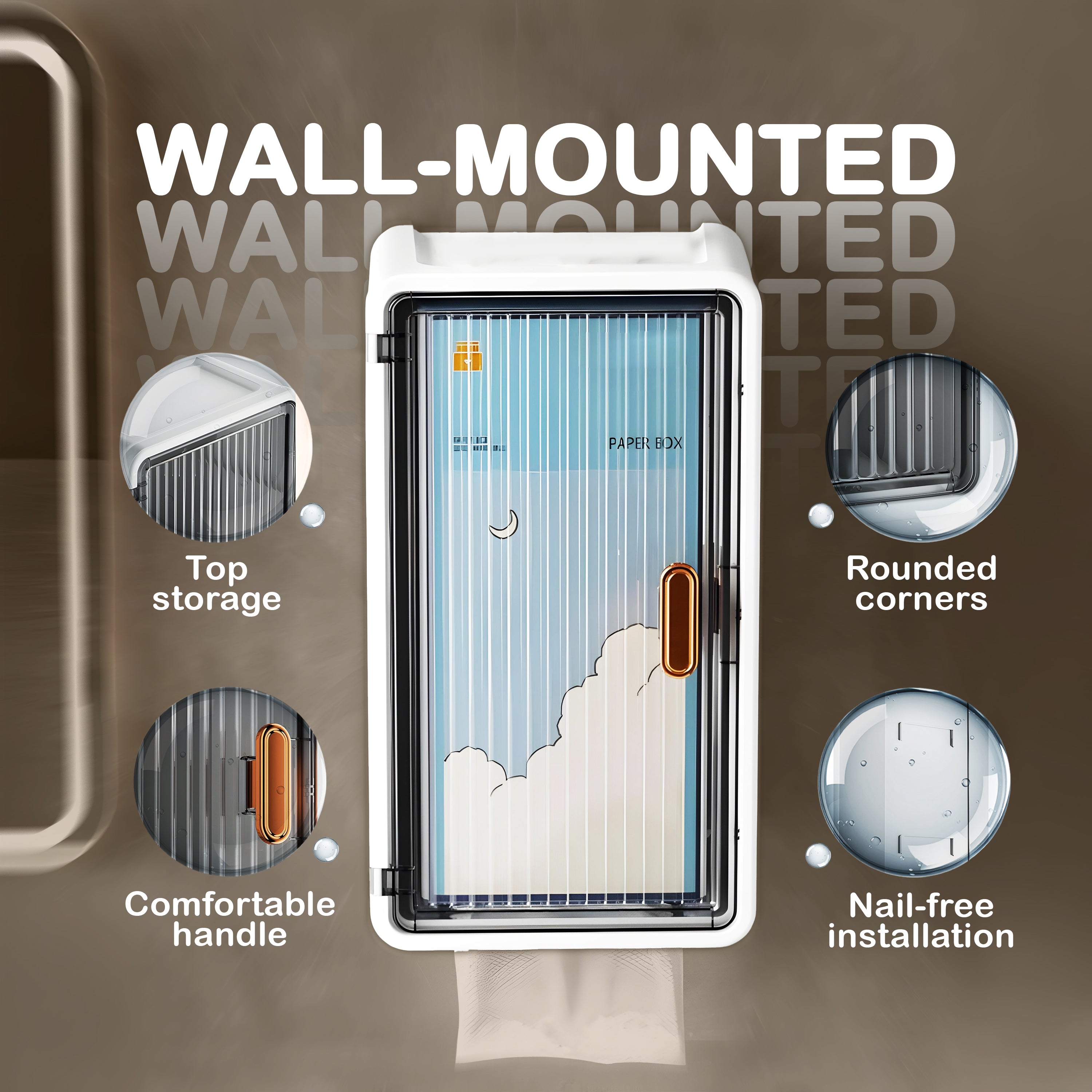 Homero Wall-Mounted Transparent Storage Organizer