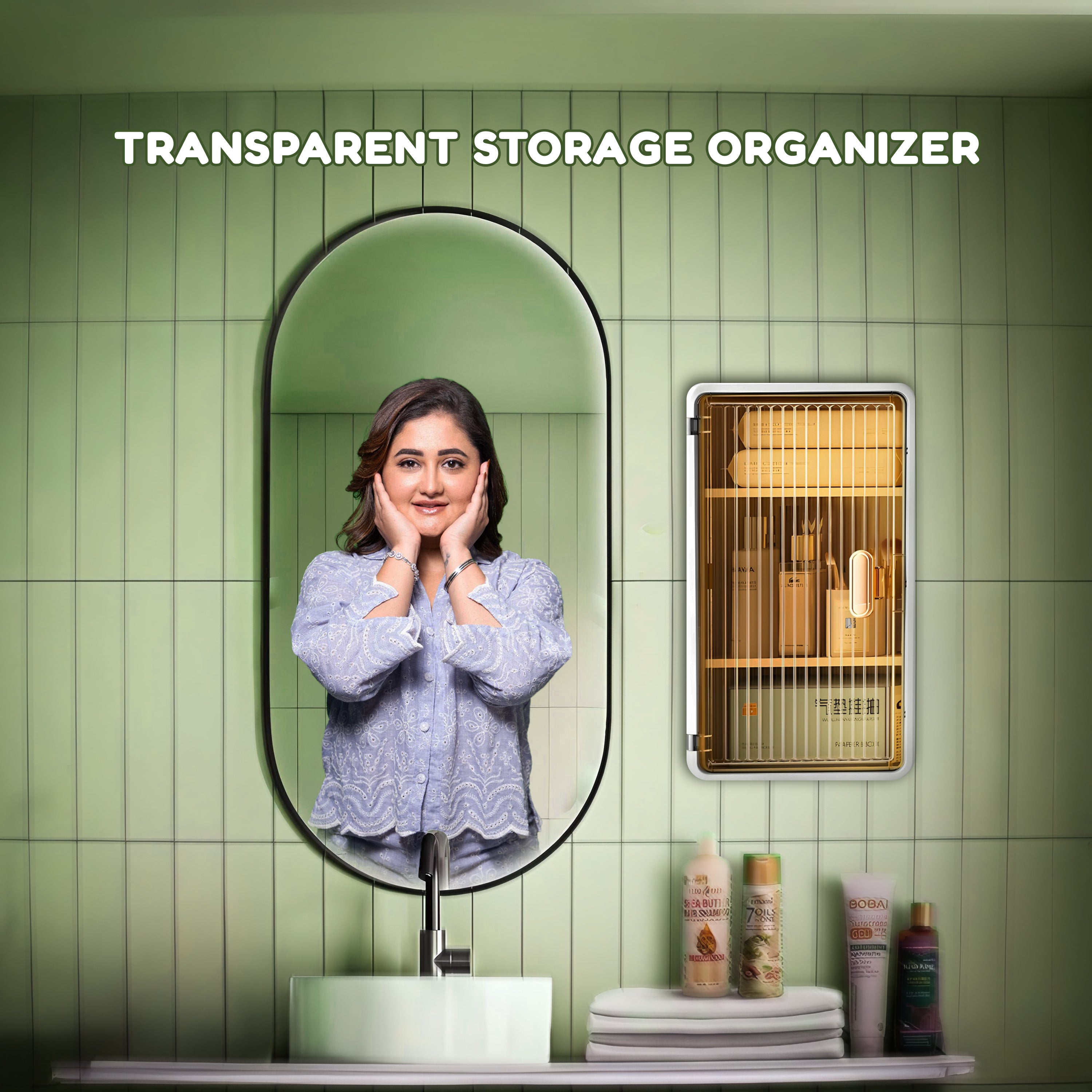 Homero Wall-Mounted Transparent Storage Organizer