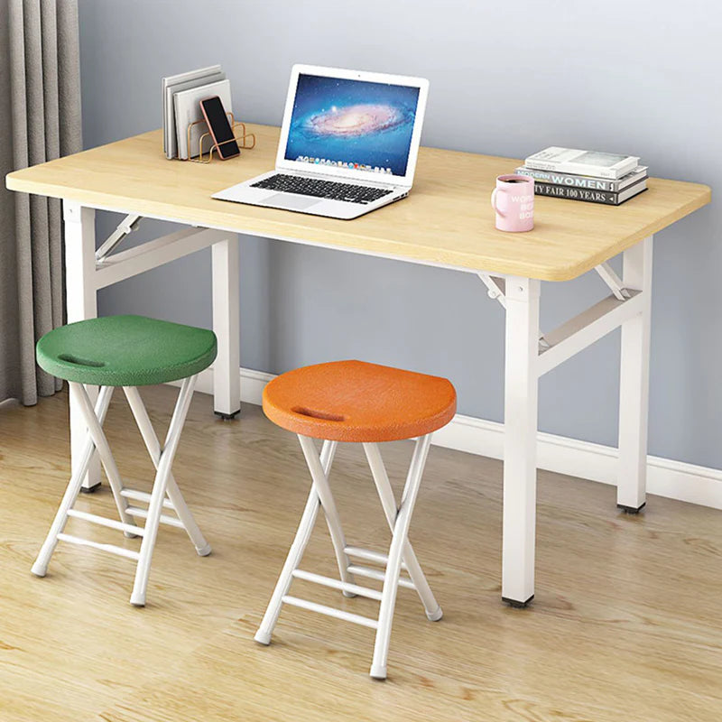Portable Folding Stool Lightweight Heavy Duty Plastic Seat with Metal Frame