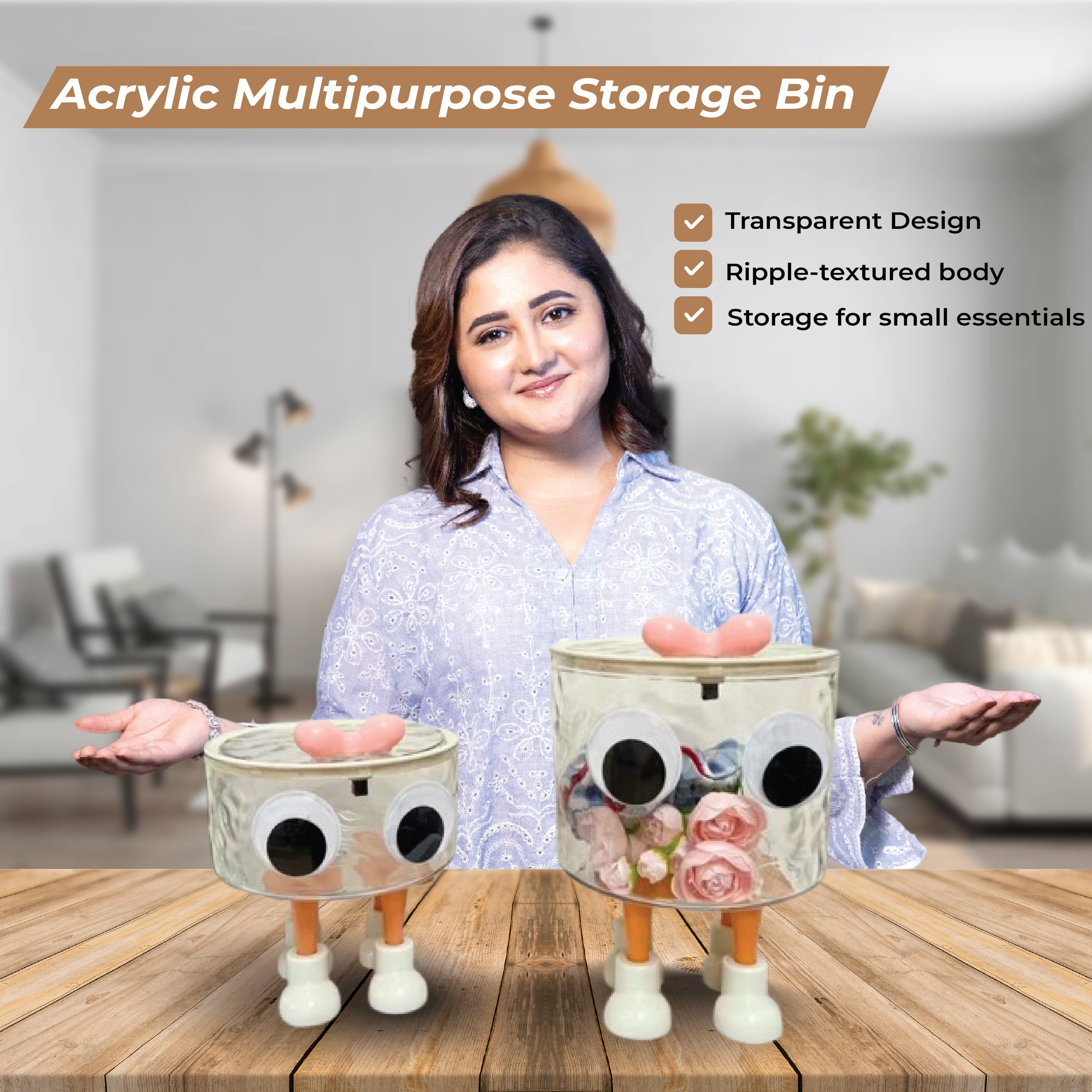 Acrylic Multipurpose Storage Bin