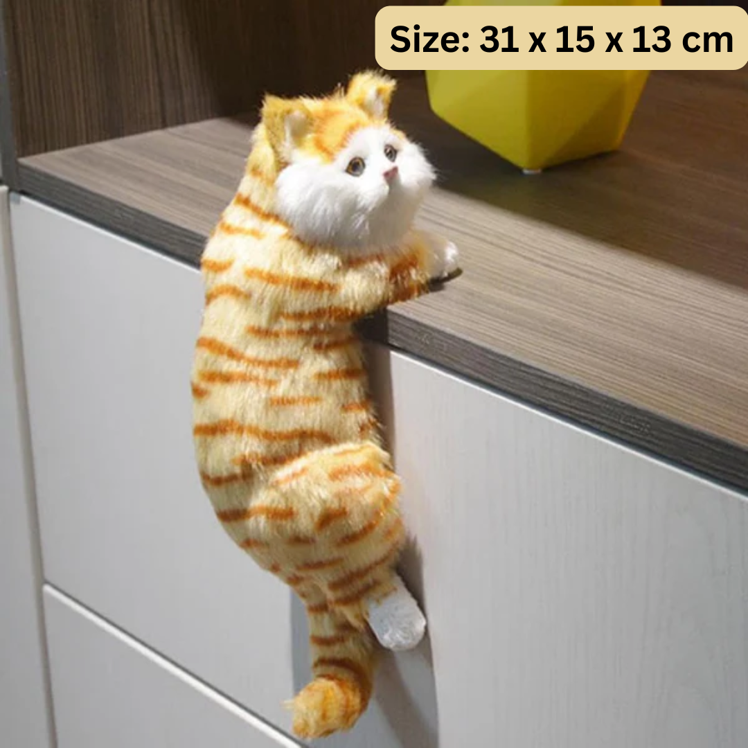 Homero Realistic Design Simulation Plush Hanging Cat