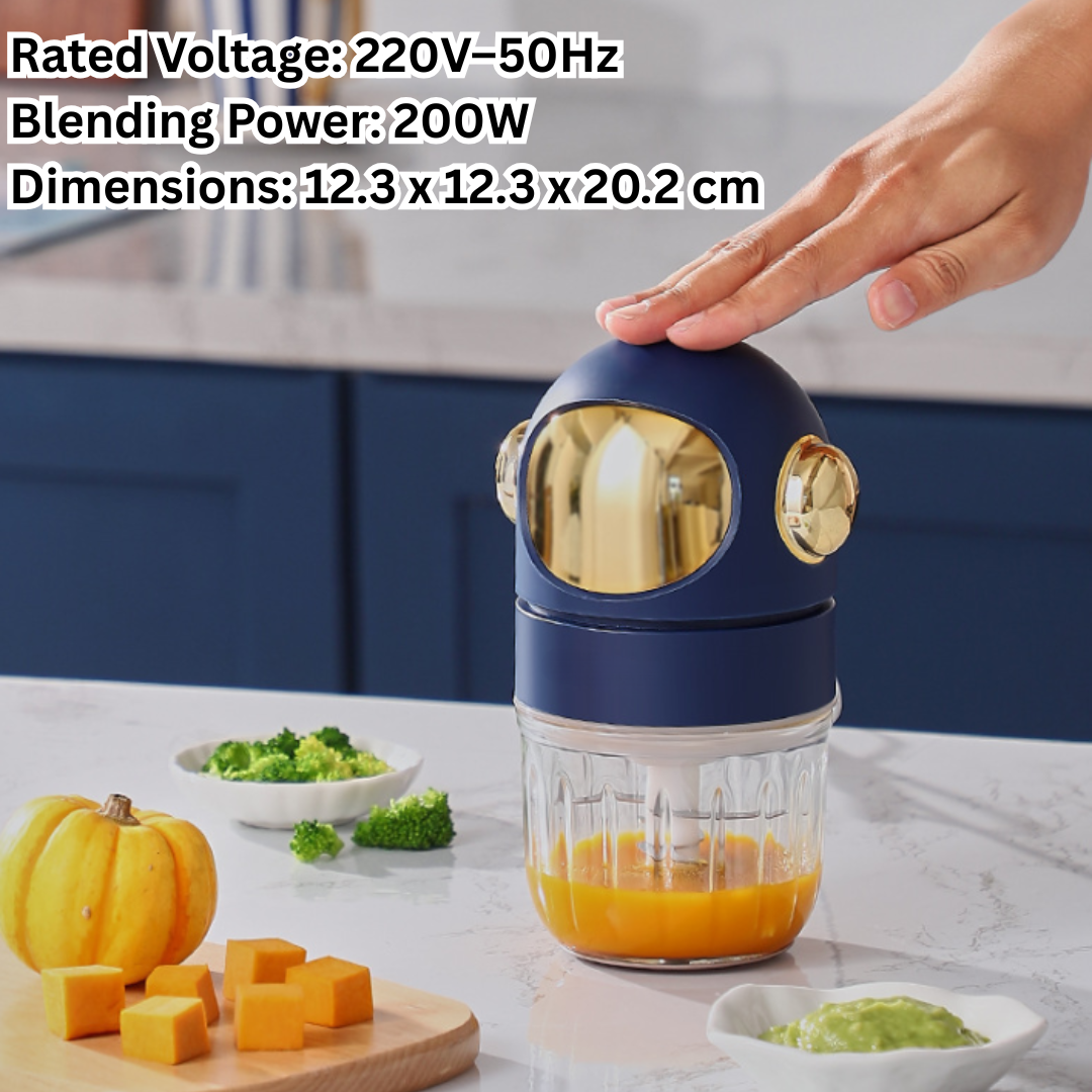 HOMERO 12-Blade Multipurpose High-Borosilicate Double Cup Food Chopper