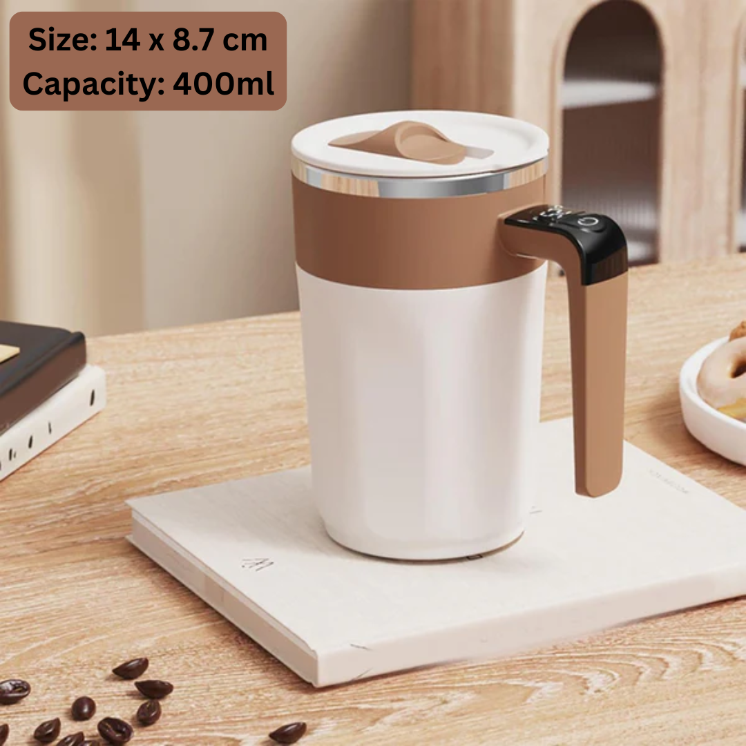 HOMERO Automatic Stirring Coffee Rechargeable Mug with Digital Display - 400ml