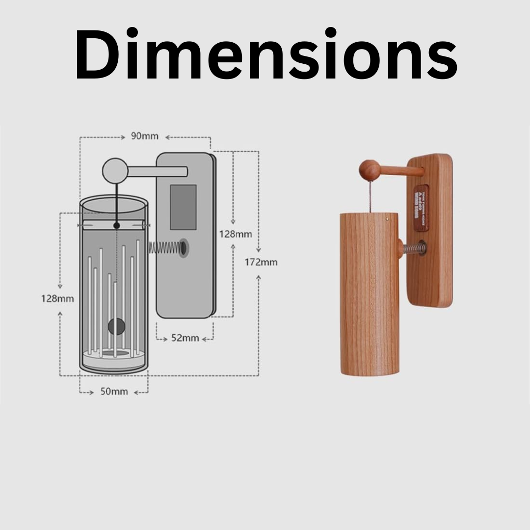 HOMERO Premium Cherry Wood 432Hz Relaxing Melody Musical Door Chime