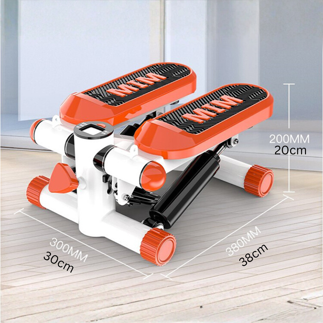 Homero Mini Fitness Stepper Machine with Adjustable Resistance Bands and LCD Display