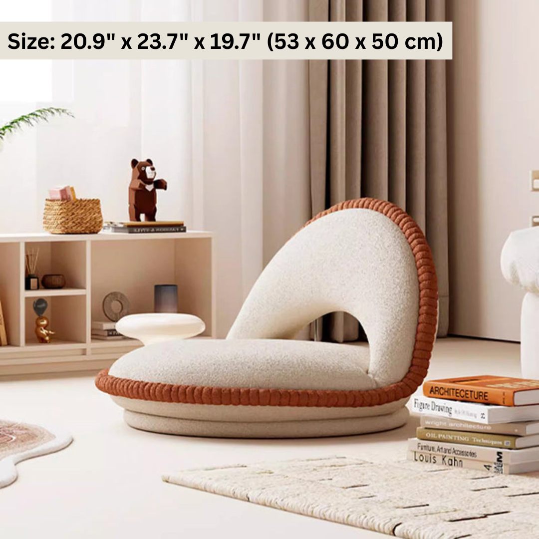 HOMERO Adjustable Velvet Floor Chair with Comfortable Ergonomic Backrest