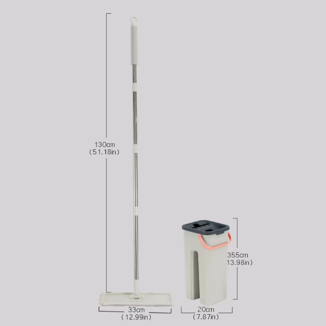 HOMERO Heavy Quality Floor Mop with Bucket Flexible 360° Smart Cleaning System