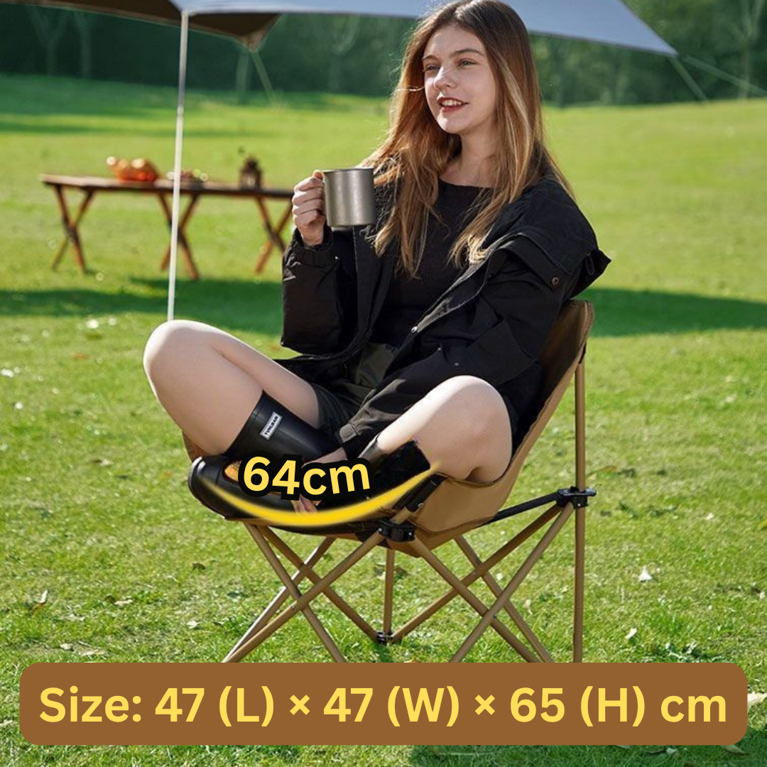 HOMERO Premium Foldable Camping Moon Lightweight Portable Chair