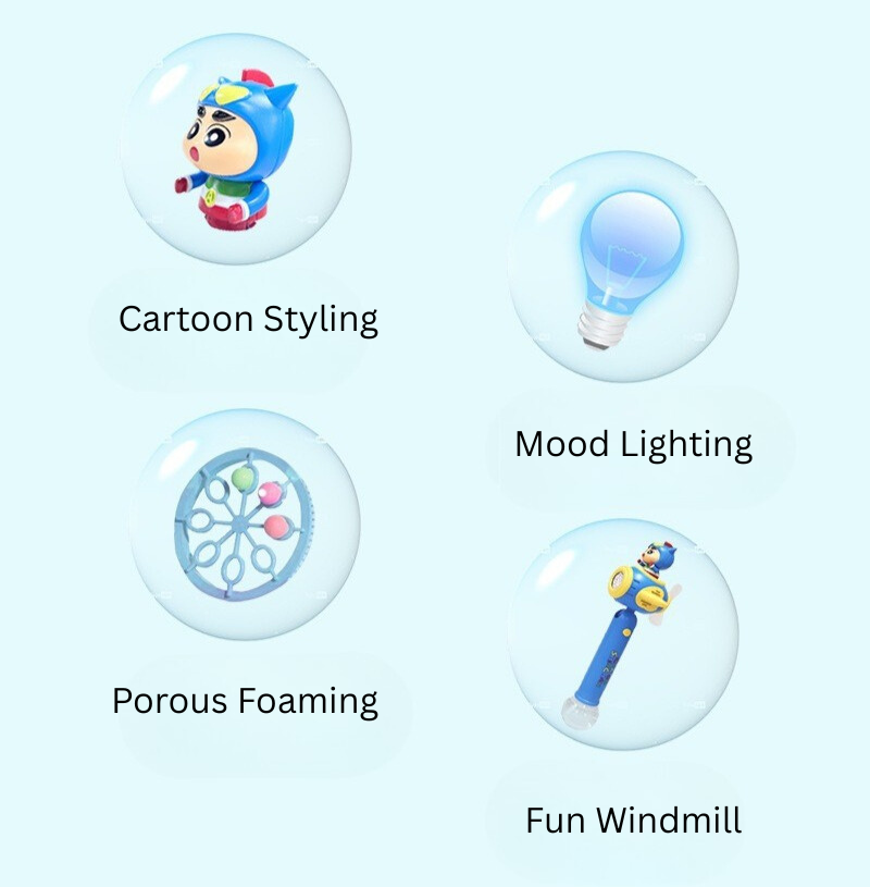 Homero Cartoon Bubble Blowing Toy with Mood Lights