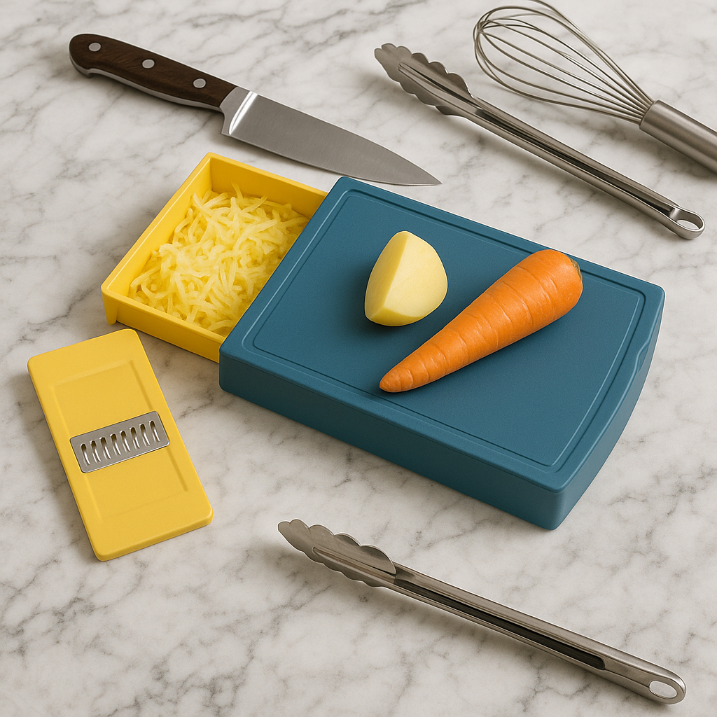 3 in 1 Multipurpose Cutting/Storage and Slicing Kitchen Chopping Board