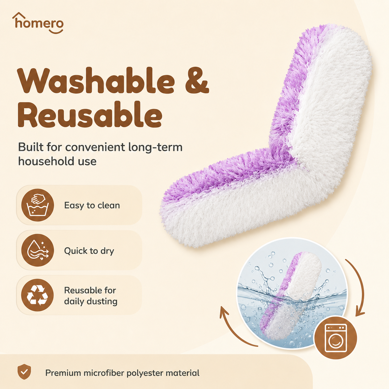 Extendable Dual Head Microfiber Duster with Bendable Cleaning Head