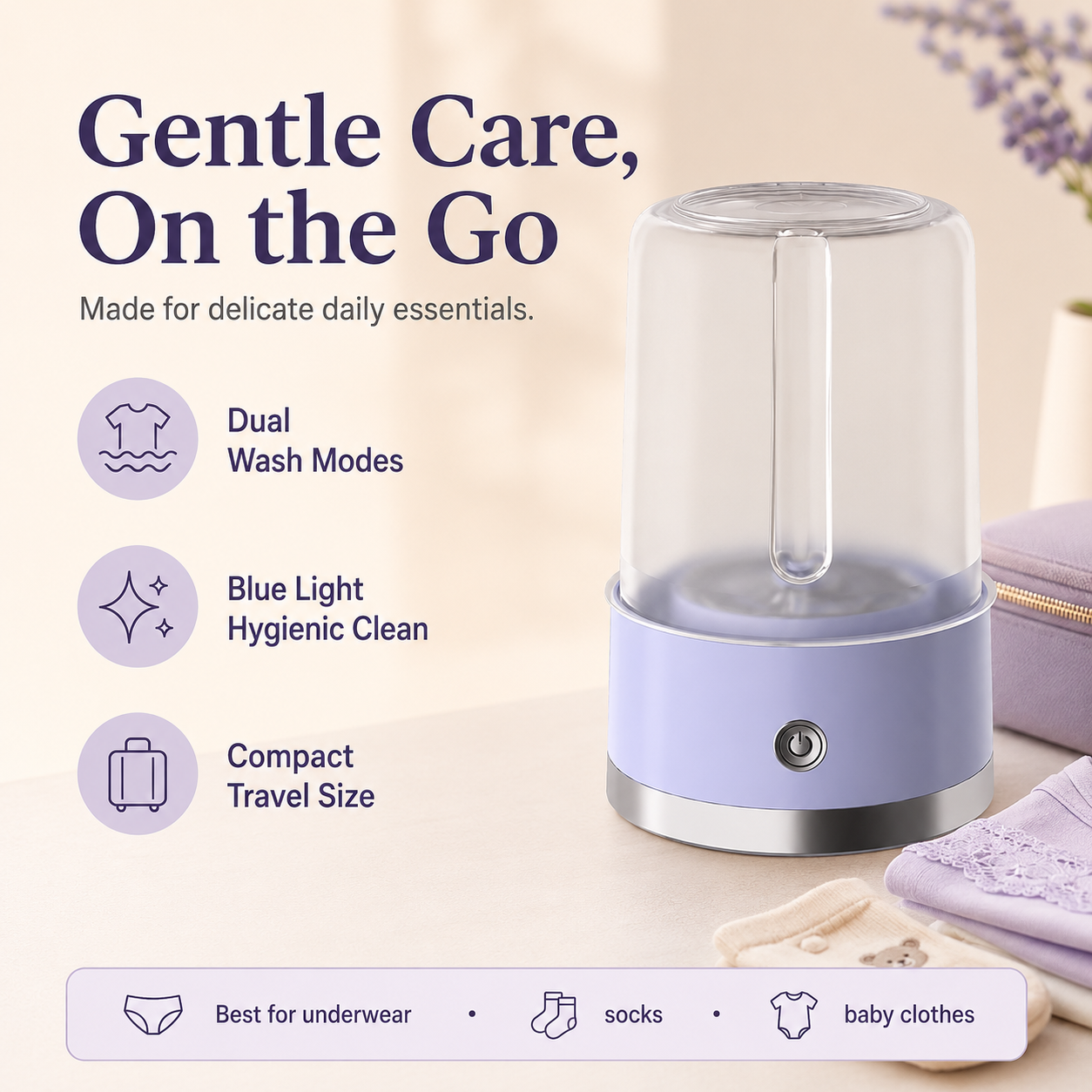 Travel Friendly Wireless Mini Washing Machine