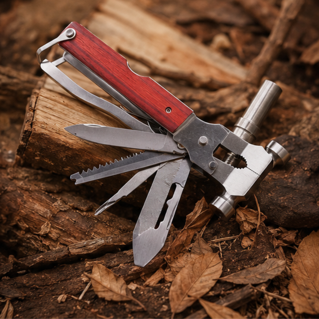 16 in 1 Multi Function Survival Hammer with Multiple Emergency Rescue Tools