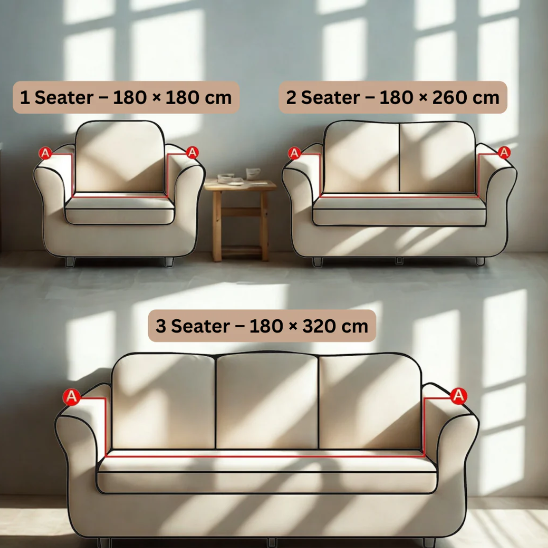 Premium Chenille Floral Anti Slip Soft Sofa Cover