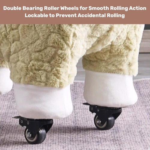 Giant Alpaca Plush Lounge Chair with Roller Wheels