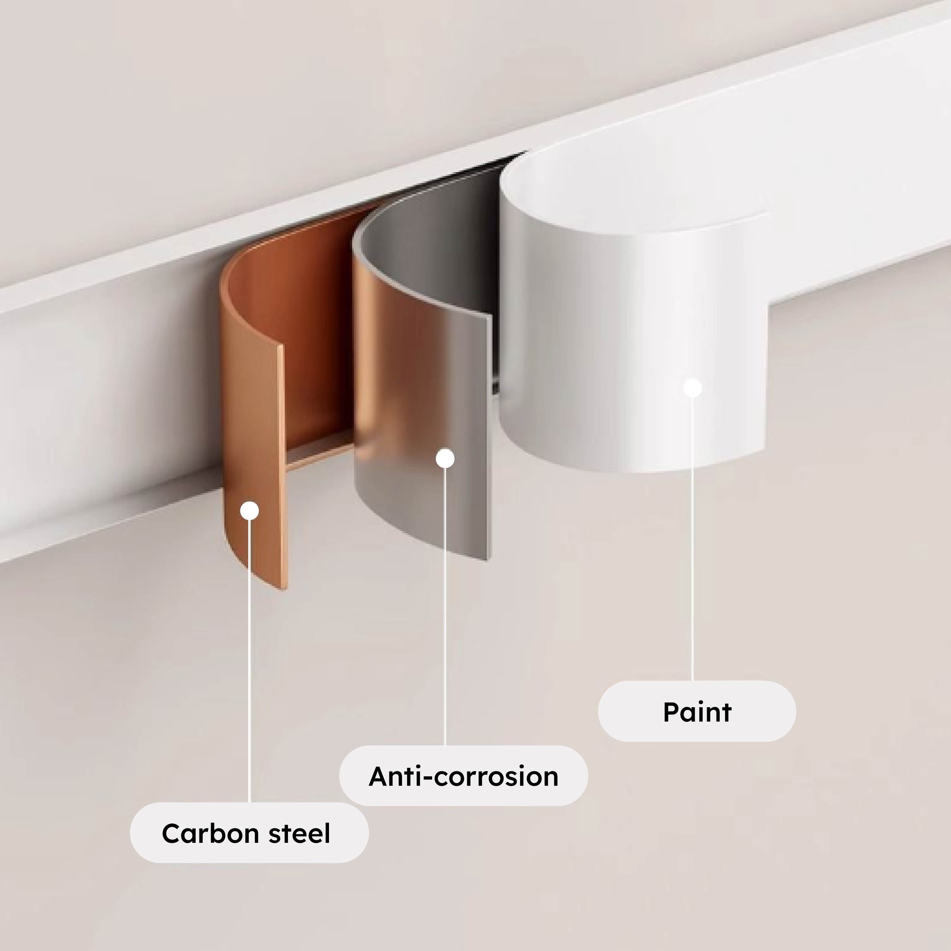 Homero Expandable Layered Closet Organizer Shelf White Carbon Steel