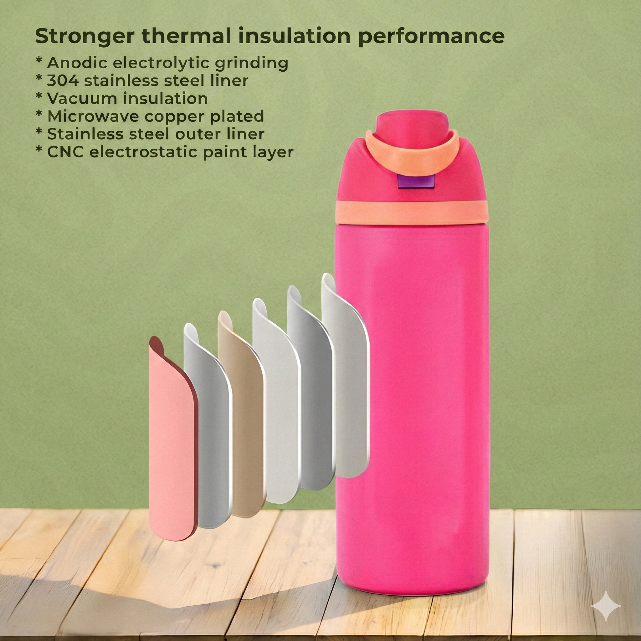 Premium Insulated Stainless Steel BPA Free Water Bottle - 960ml