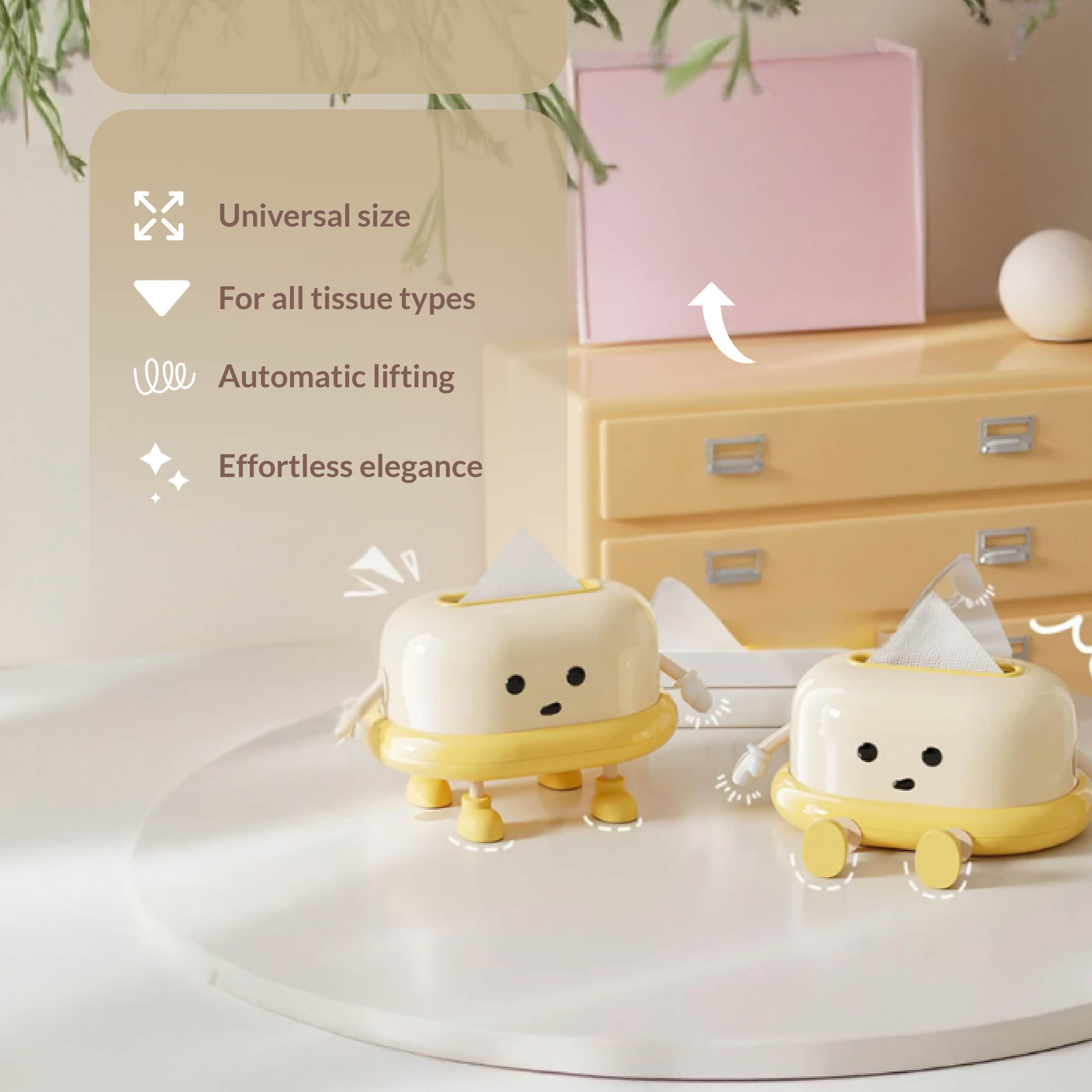 Homero Charming Eye Tissue Holder Box with Adorable Legs
