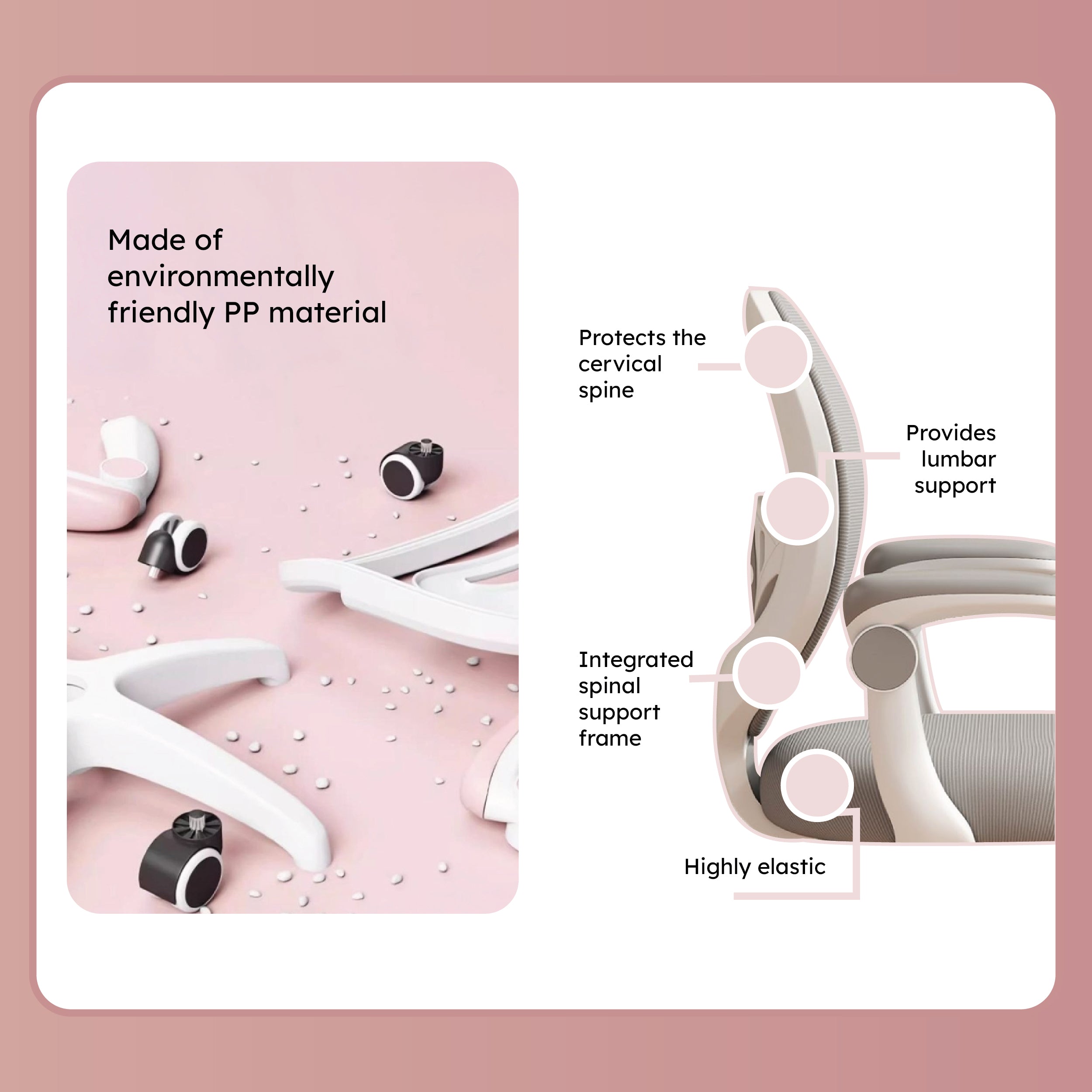 Homero Mesh Comfort Adjustable Height Ergonomic Study Chair