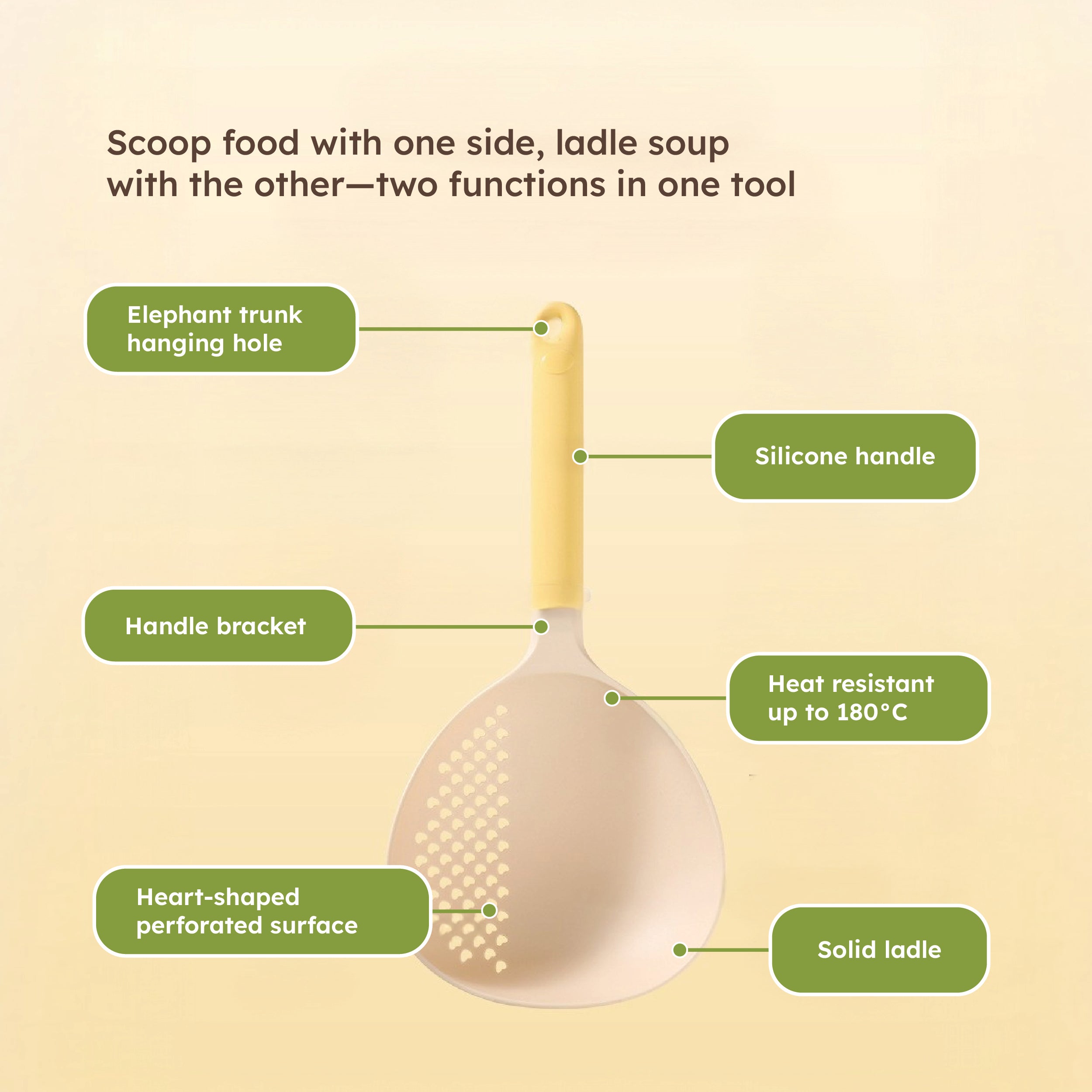 Homero 2-in-1 Multi-Functional Kitchen Colander Spoon