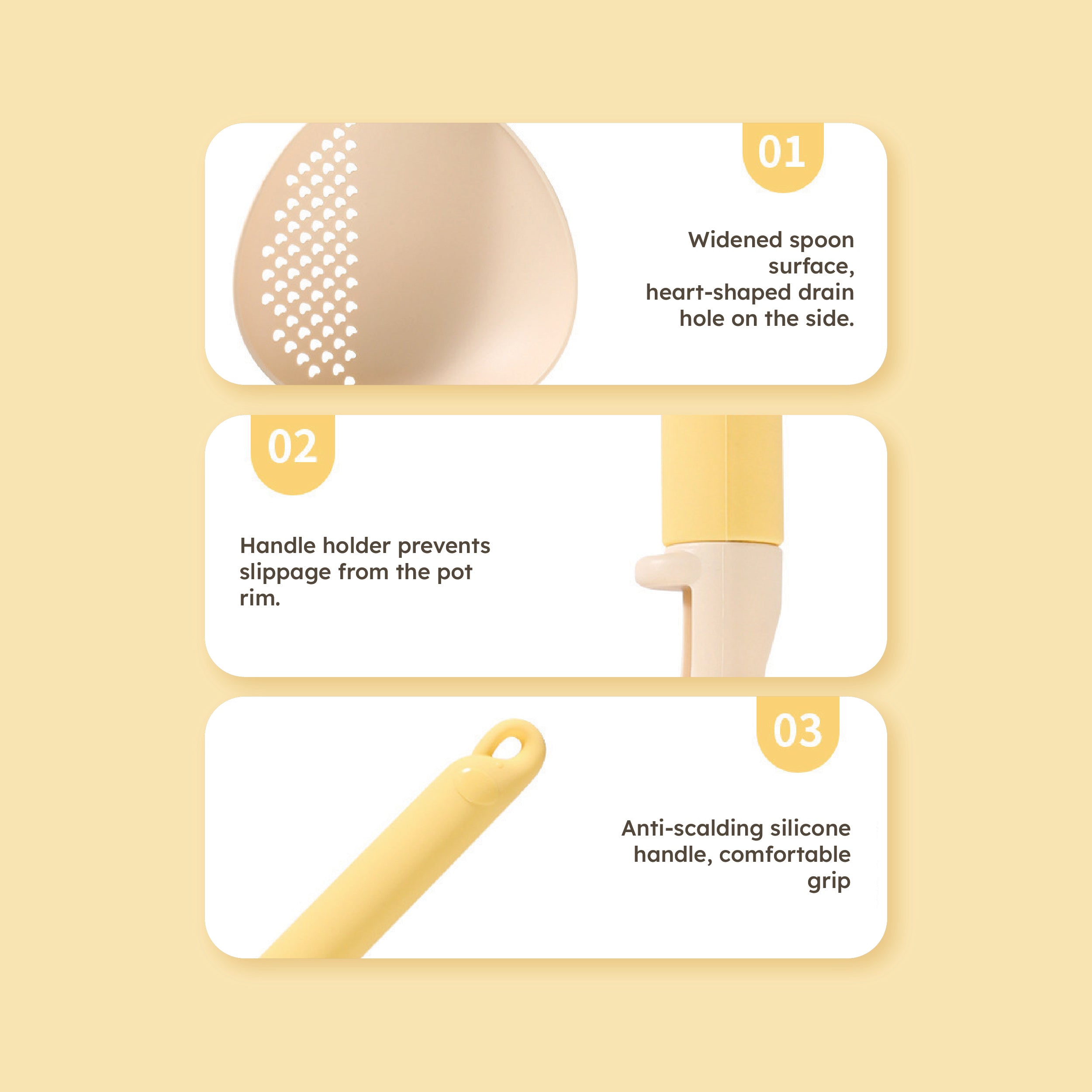 Homero 2-in-1 Multi-Functional Kitchen Colander Spoon