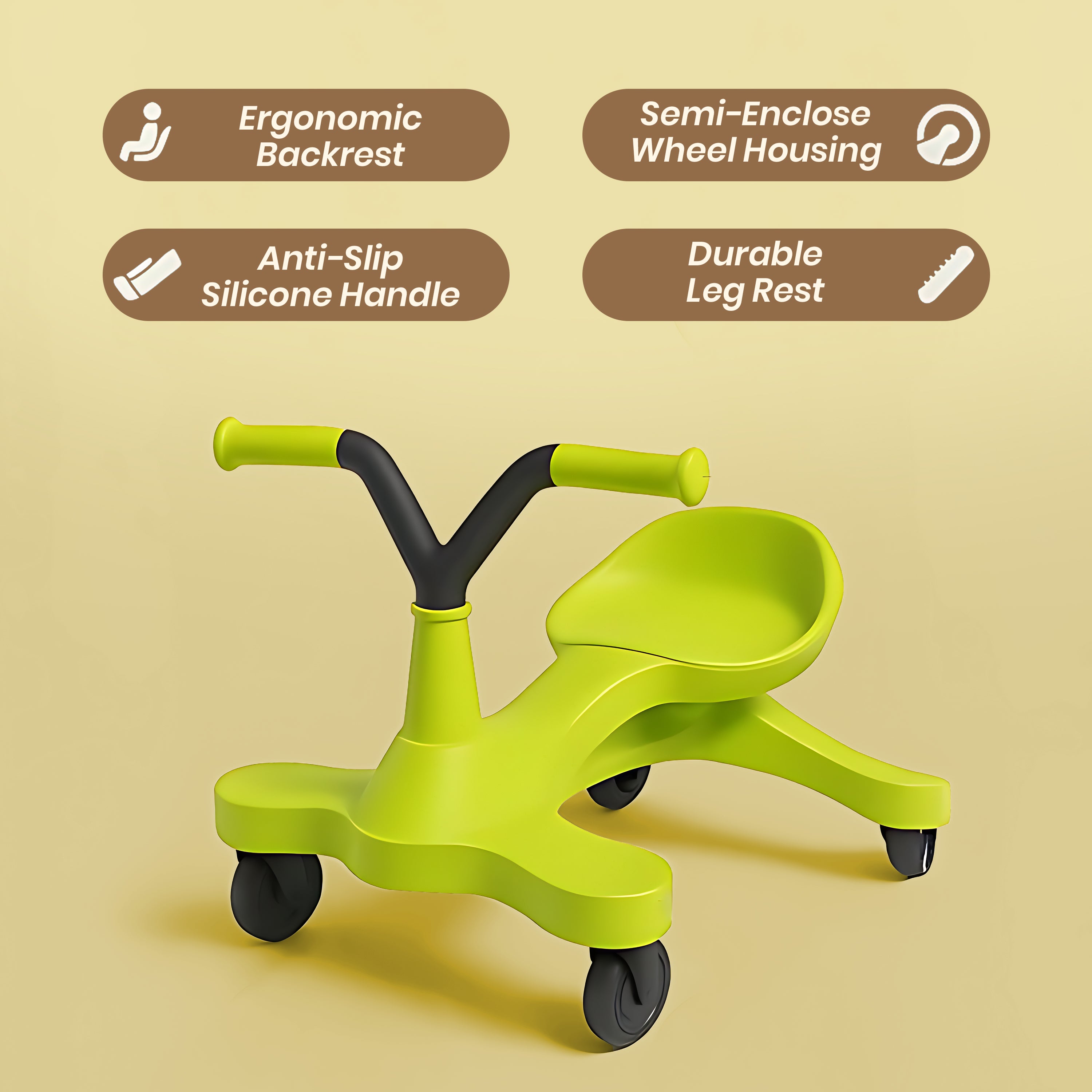 Homero 360 Degree Spin Drift Foldable Car with Ergonomic Seat