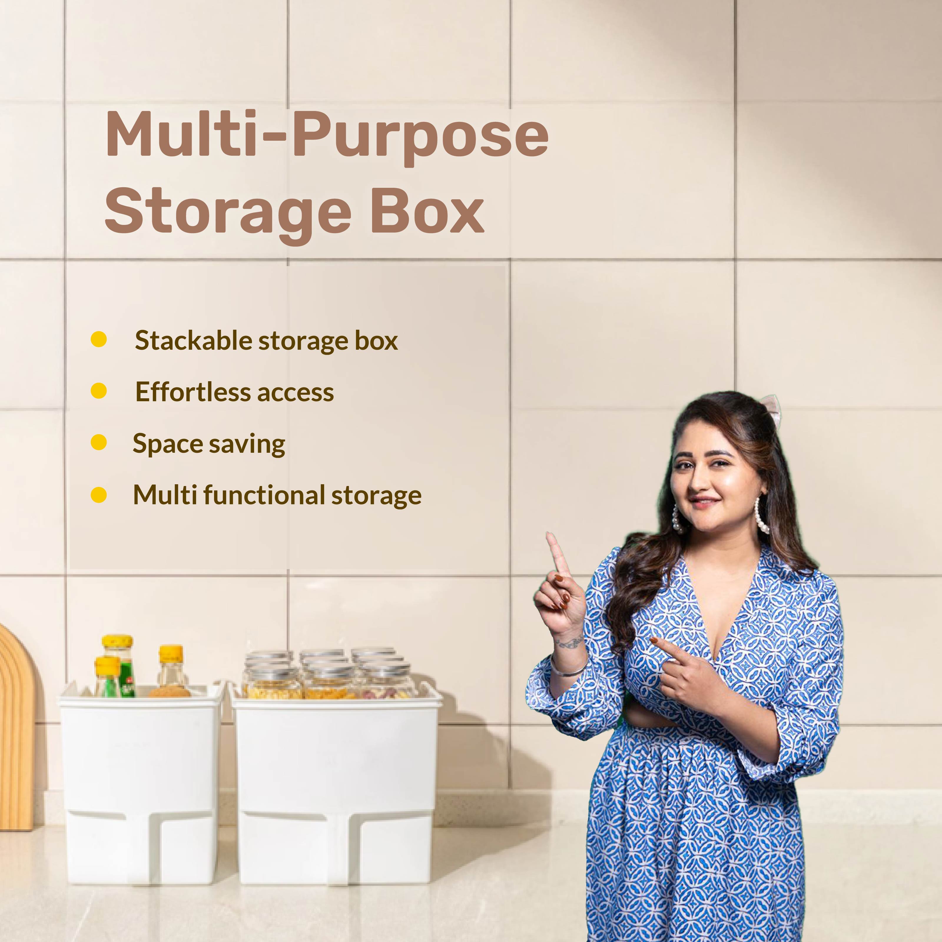 Homero Multi-Purpose Stackable Storage Box with Handle