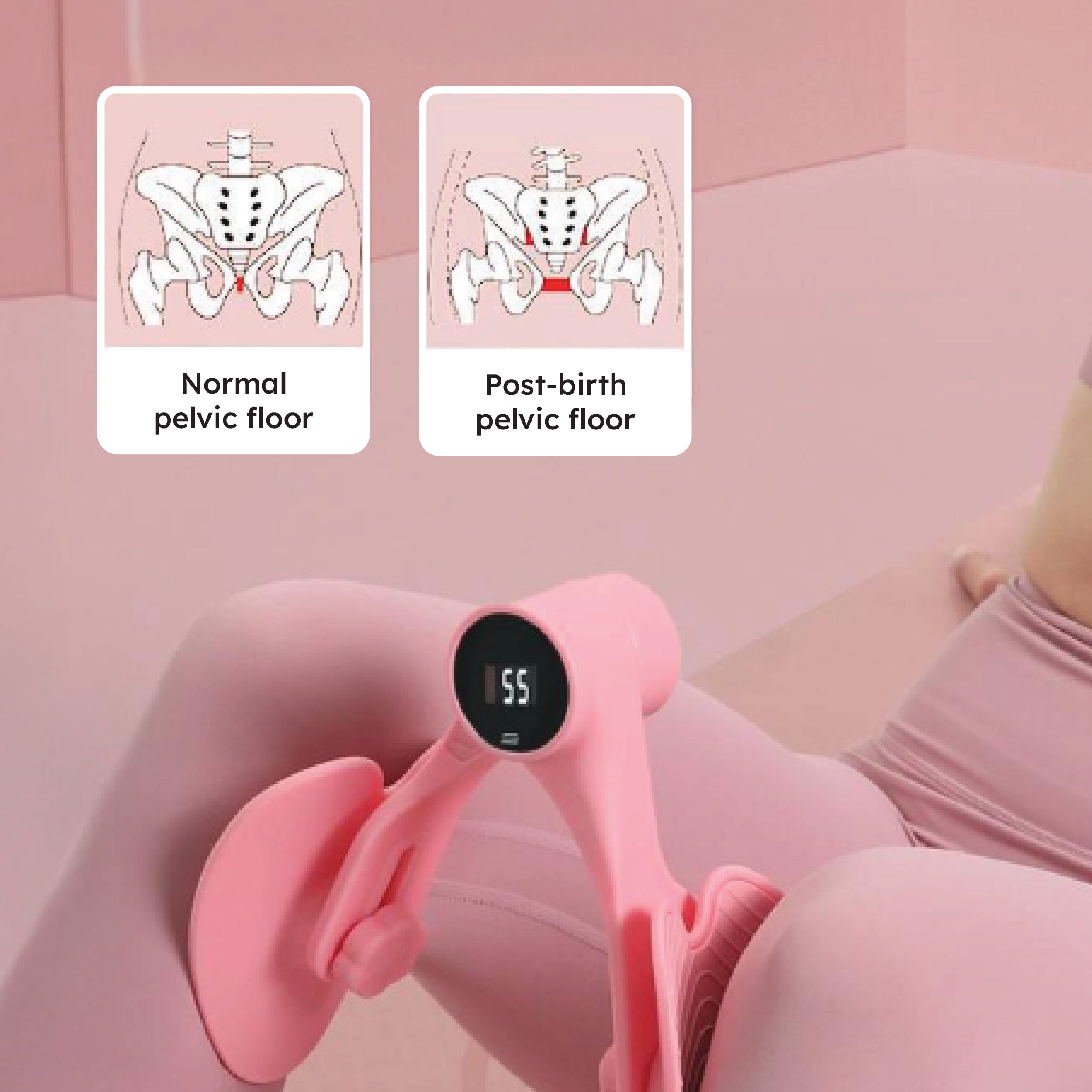 Homero Pelvic Floor Muscle Trainer Inner Thigh Toner with Digital Display