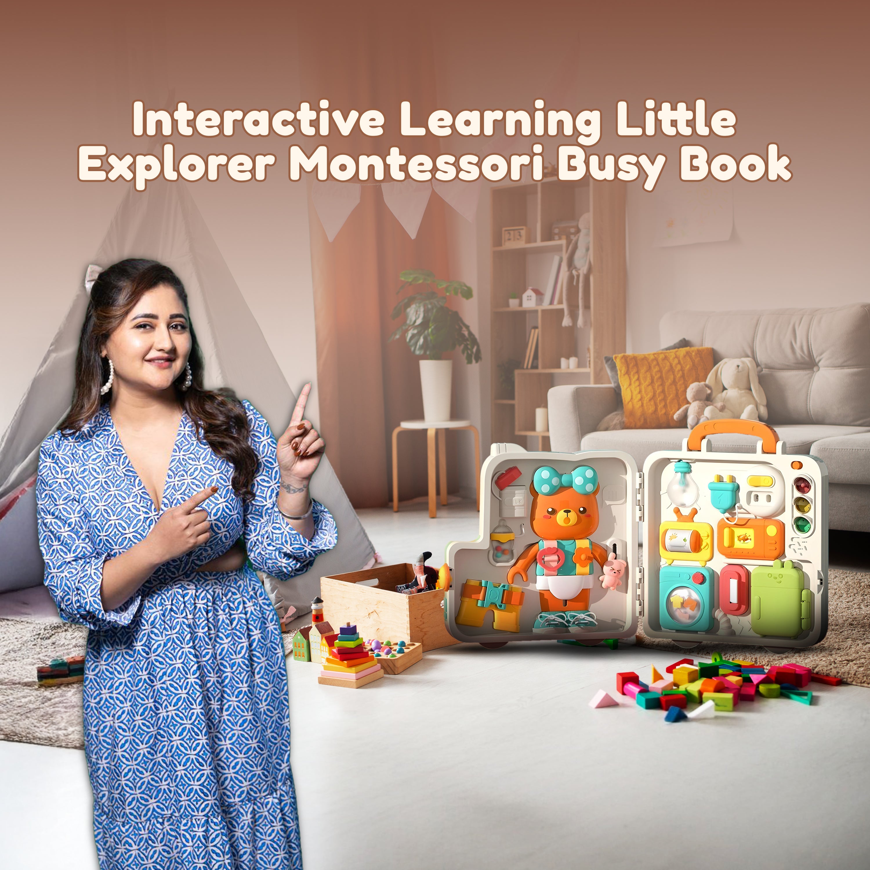 Homero Interactive Learning Little Explorer Montessori Busy Book