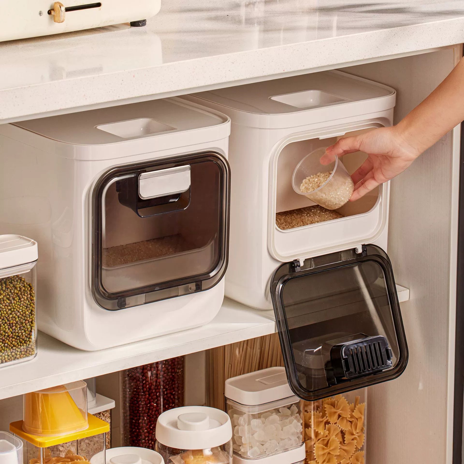 HOMERO Airtight Gravity Triple Seal Moisture-Proof Grain Dispenser - 10KG Capacity