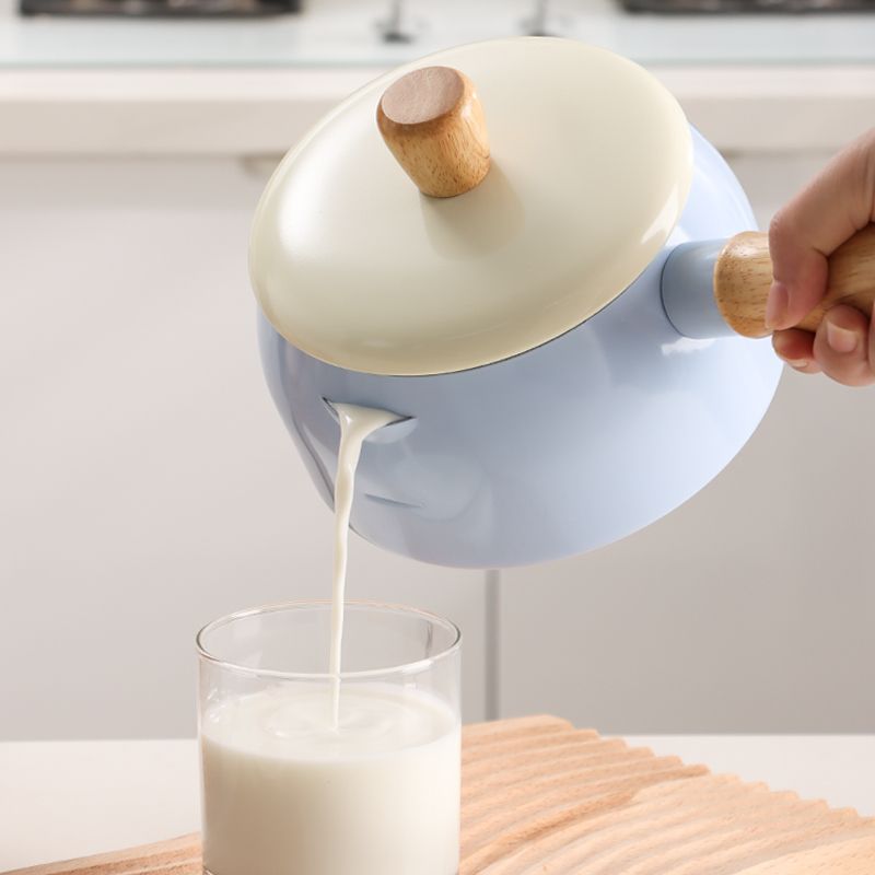Japanese Style Non-Stick Milk-Pot with Wooden Handle