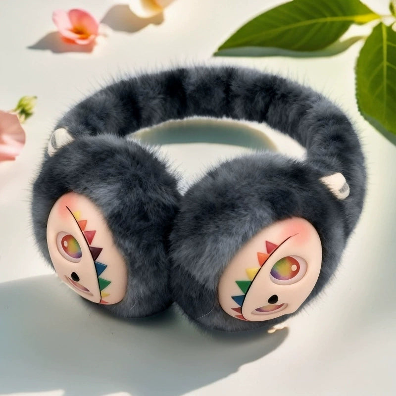 Cute Cartoon Labubu Soft Plush Earmuffs